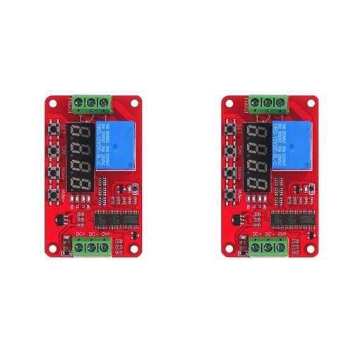 2X  12V 1 Channel Relay Module FRM01 Multifunction Relay Loop Delay Timer  Self-Locking Timing Board