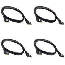 4X Cavo di Prolunga Professionale Slim SFF 8654 8i Maschio A SFF-8654 SAS4.0 74 Pin da 50 cm per Connettore Controller Server