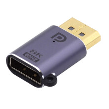 Adaptador CY DisplayPort 1.4 Macho para DP Fêmea 8K 60Hz Ultra HD UHD 4K 144Hz 7680*4320 para vídeo, PC, laptop e monitor.