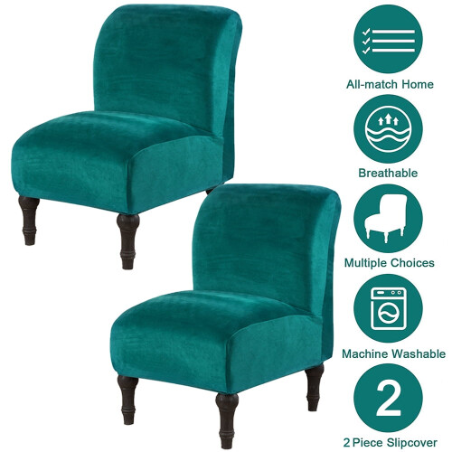 Κάλυμμα καρέκλας χωρίς μπράτσα, Ελαστικό βελούδινο κάλυμμα καρέκλας με