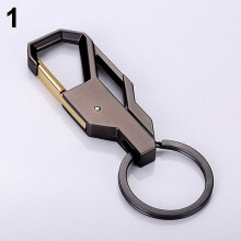 Men's Simple Metal Keychain Black
