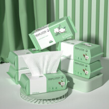 Salviette detergenti monouso in materiale naturale, cotone morbido non irritante, utilizzabili sia asciutte che bagnate, ideali per la casa.