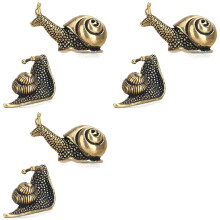 6 Unidades de Decoração de Caracol para Lago Ao Ar Livre Estatueta de Caracol de Jardim Caracol de Latão com Efeito de Decoração o Significado Do
