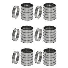 Paquet de 36 Anneaux de Muffin Anglais Double Roulé de 4 Pouces, Anneaux de Crumpet en Acier Inoxydable, Anneaux de , Rond