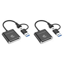 2X 10Gbps CFexpress Type B Card Reader Writer USB3.2 Gen2 USB-C Card Reader for Android Win XP/Vista/7/8/8.1/10/11 OS