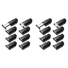 16 Pack Magnetic Push Heavy Duty Push to Open Cabinet Hardware Push Release Magnets Touch , Black
