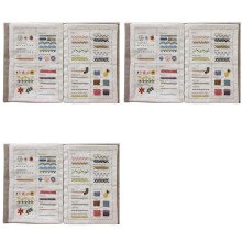 3X Livre de Broderie à Faire Soi-Même, Livre à Feuilleter en Lin, Livre D'Aiguilles en Lin Fait à la Main, Livre D'Images pour Broder et Coudre