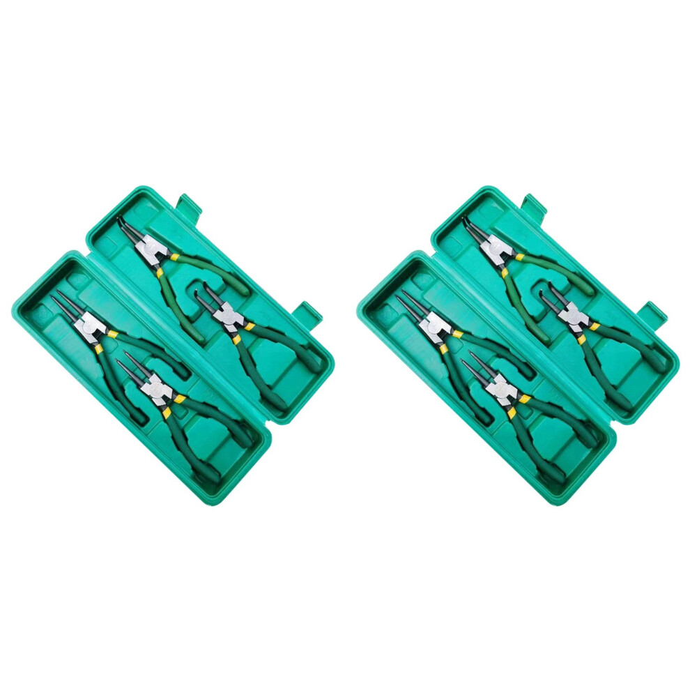 8X Circlip Plier Set 7 Inches External Internal Staight Bent Pliers Multifunctional Retaining Snap Ring Remover Tool 4713011174870