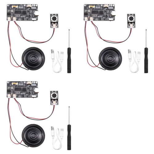 3X Recordable Sound Module 8M MP3 Button Control Music Voice Player Board with Speaker