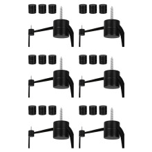 18er-Pack Deckenhaken für Deckenleuchten, Pendelleuchtenhaken für Deckenlampen, Deckenhaken, DIY-Lampe Schwarz