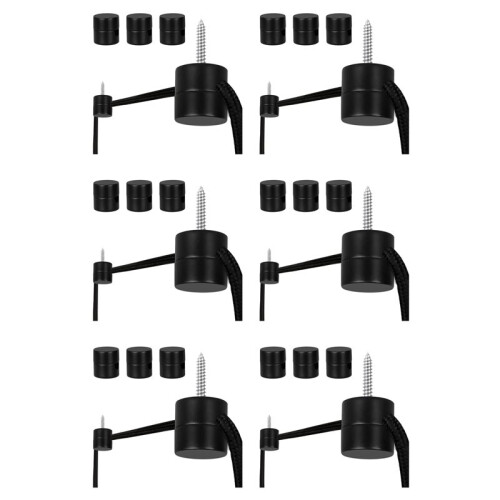 18 Pack Ceiling Hooks for Ceiling Hanging Lights, Pendant Light Hook for Ceiling Lamp, Ceiling Hooks, DIY Lamp Black