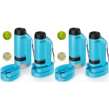 4pcs Portable Microscope for Kids Zoom 60x-180x,Handheld  Microscope Toy,STEM&Science Toys,LED Pocket Microscope