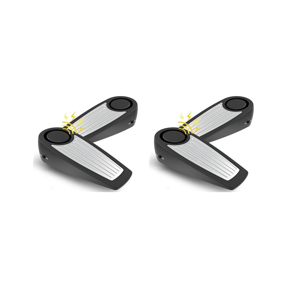 Semoic 4X Door Stop Alarms 130Db Intruder Alert Siren,Floor Mount Type,Rubber Security Devices Door Wedge For Home