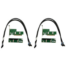 2X Scheda Divisa PCIe 5.0 X16 A MCIO con Backplane Dual MCIO per Adattatore di Espansione per Scheda Grafica Discreta EGPU