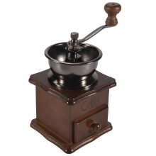 4X Manual Coffee Grinder Wood / Metal Hand Mill Spice Mill (Wood Color)