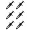150Pcs Plastic Rivets Fastener Car Bumper Push Clips 32mm Long Black 1