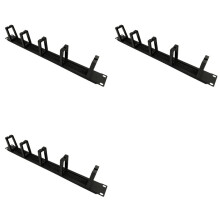 3X 1U 19 Inch Rack Cabinets Cable Management Network Network Brush Panel Five Ring Detachable Wire Manager Frame