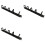 3X 1U 19 Inch Rack Cabinets Cable Management Network Network Brush Panel Five Ring Detachable Wire Manager Frame 1