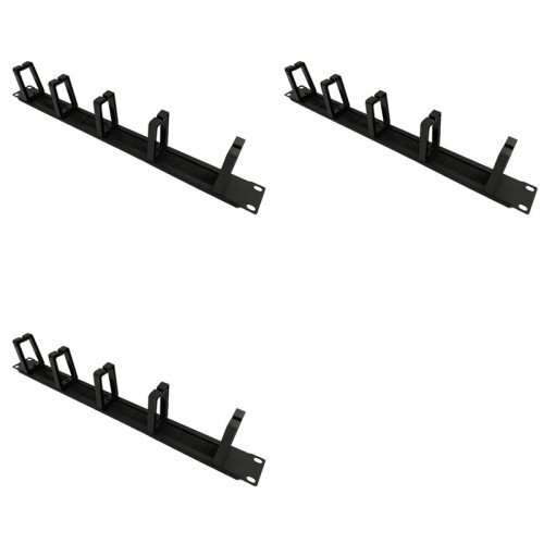 3X 1U 19 Inch Rack Cabinets Cable Management Network Network Brush Panel Five Ring Detachable Wire Manager Frame