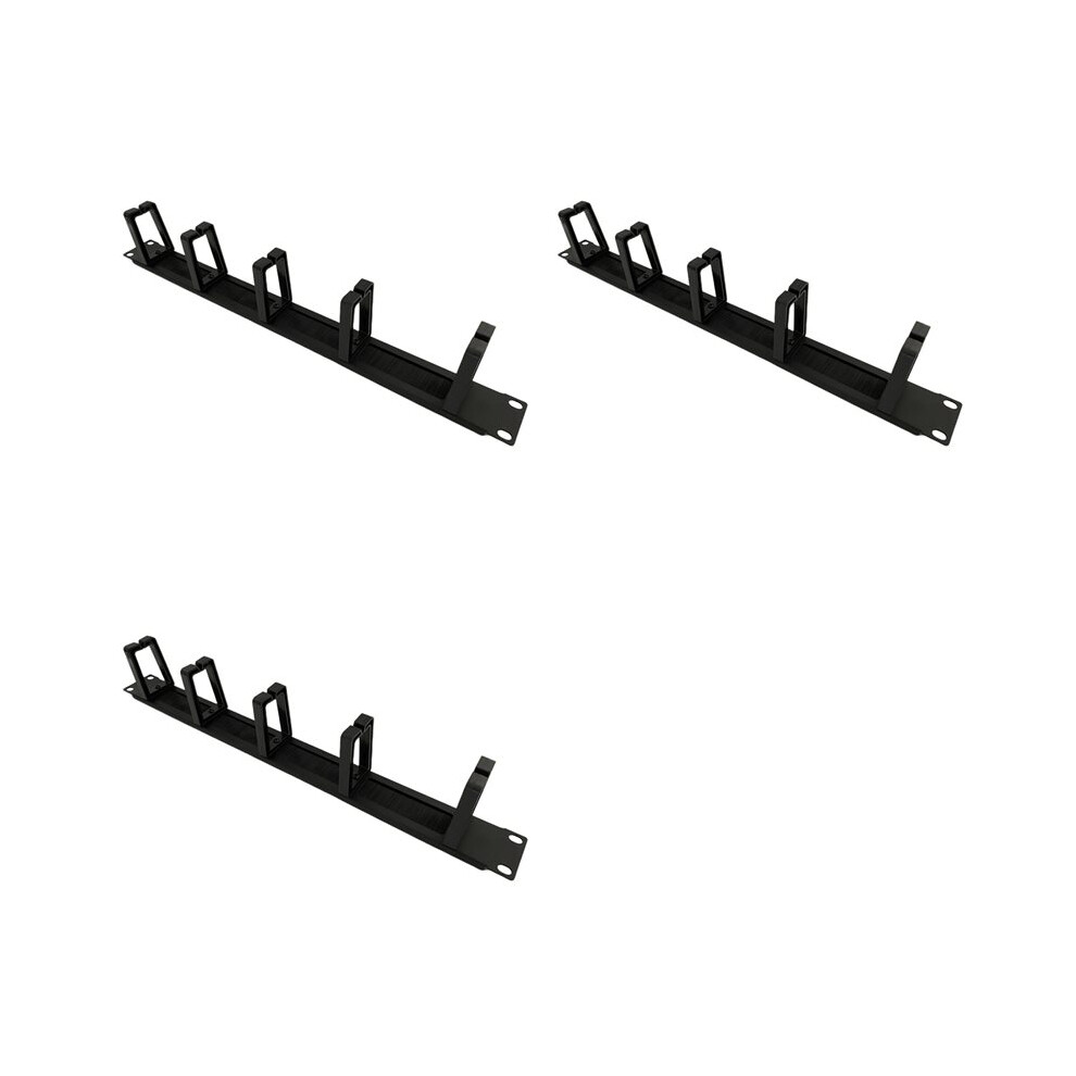 3X 1U 19 Inch Rack Cabinets Cable Management Network Network Brush Panel Five Ring Detachable Wire Manager Frame 4713192561162