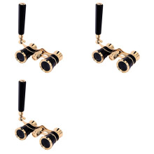 3X Black 3X25 Opera Binocular Coated Lens Telescope Opera Glasses Coated Theater Glass Lady Glass Handle Women Girls