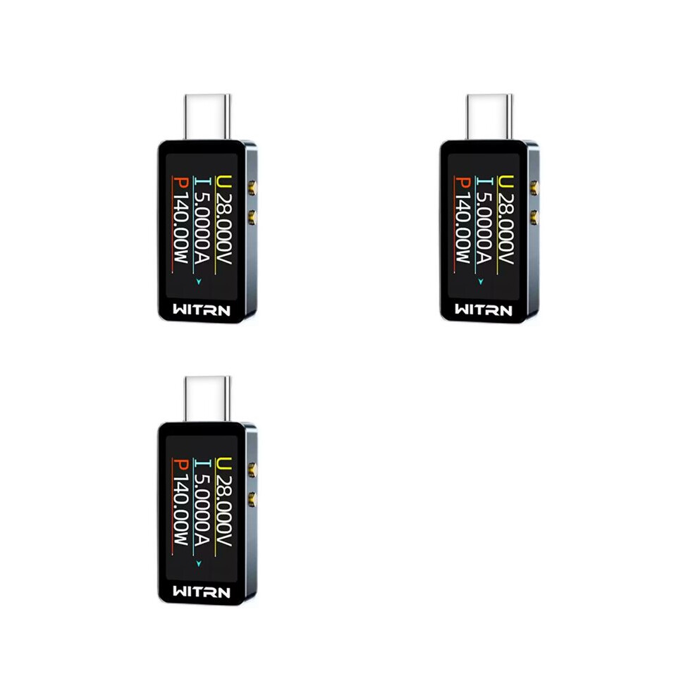 3X Witrn Cc1 Usb Voltage & Current Meter Tester, Pd3.1 Digital Display, 28V Type-C Power Meter 6032755242873
