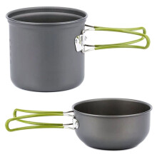 Camping Cookware Mess Kit Ultralight Camping Pot Set Outdoor Cooking Tableware for Hiking Trekking Picnic Mountaineering
