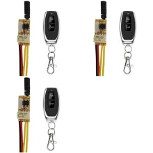 3X Tiny RF Remote 433MHZ 4.2V 4.5V 5V 6V 7.4V 9V 12V Small Relay Contact Wireless Switches NO COM NC