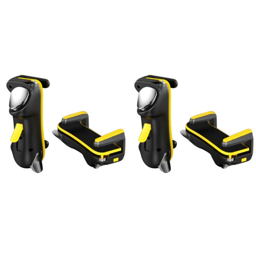 4X Six Finger para  Game Trigger para PUBG Gaming Controller L1 R1 Alloy Key Button para Android Gamepad Joystick (Amarillo)