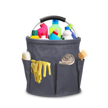Seau de Nettoyage Portable, Boîte de Nettoyage Pliable à 6 Poches avec Poignée, Sac de Nettoyage Portable pour Jardin Extérieur.