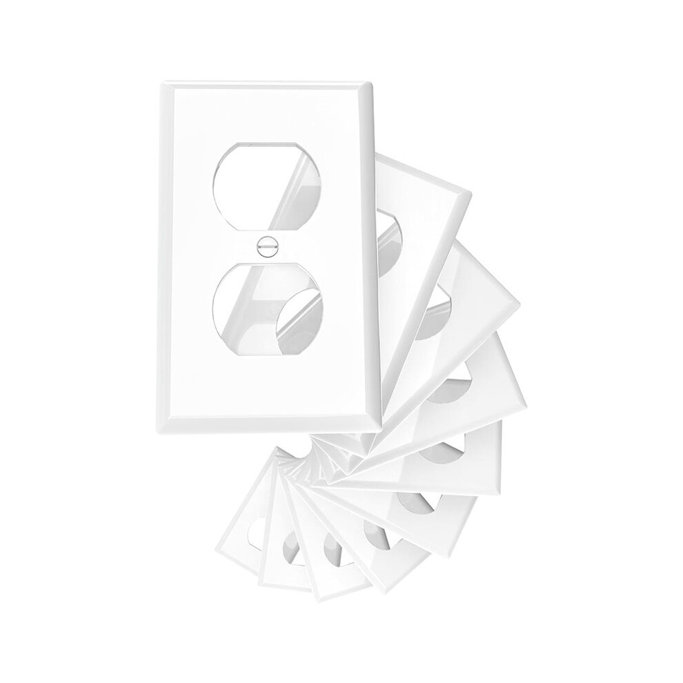 10-Pack Unbreakable 1-Gang Standard Size Duplex Receptacle Wall Plates Polycarbonate Thermoplastic Covers 6032755209722