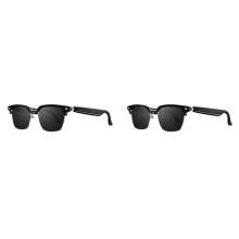 2X E13 Glasses Drahtlose 5.0-Brille mit Kopfhörern Freisprechen Musik Fotografieren,Schwarz B