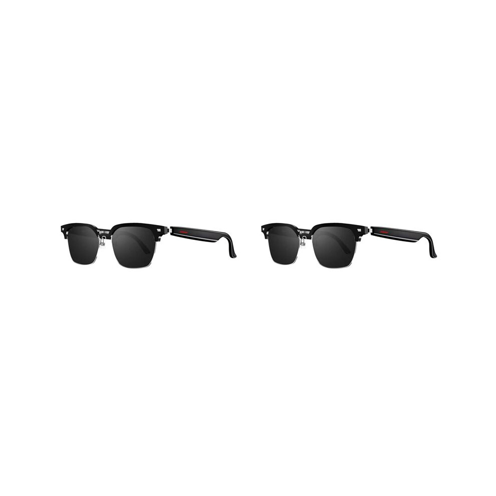 2X E13 Glasses Wireless 5.0 Glasses With Headphones Hands-Free Calling Music Photograph, B Black 6031048149738