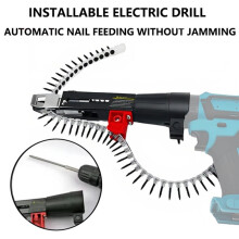 Electric Screw Gun Accessories Set Automatic Nail Gun for Woodworking Decoration Chain-Type Automatic Screwdriver