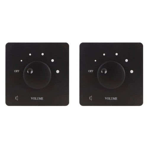 2X 50 Volume Control 50W Volume Control Professional Safety 5 Gears Tuning Knob Volume Controller Black