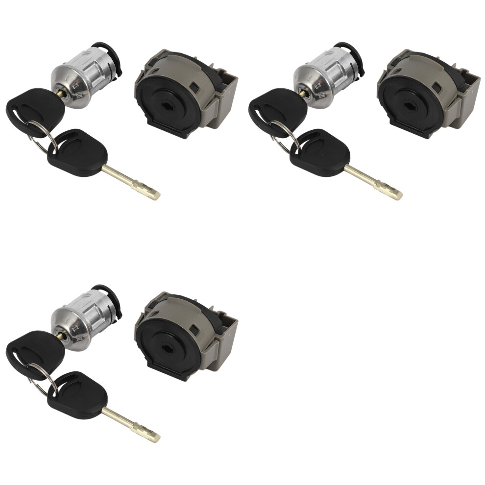 3X Car Ignition Lock Cylinder With 6 Keys For Focus Mk1 Transit Connect 1998-2013 1022184 1677531 6033514734851