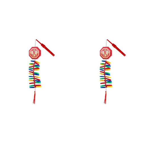 2X Electronic Firework Handheld Firecracker Decoration with Sound Oriental Pendant Traditional Chinese