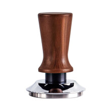 Coffee Tamper Wooden Handle Coffee Tool Stainless Steel Base Pressure Hammer Coffee Brewing 53mm