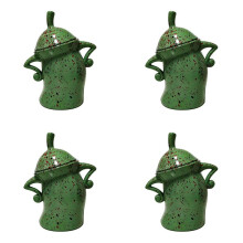 4X Canister with Attitude,Fun Airtight Kitchen Storage Canisters,Cute Food Storage Tank with Airtight Lid Green