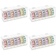 4X Acrylic Day of the Week Covered Label Dispenser 7-Slot Dispenser Day of the Wall Mount Roll Dispenser (No Label)
