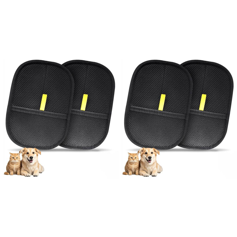 Pet Hair Removal Glove, Reusable Cat Dog Electrostatic Hair Remover Grooming Glove Brush Tool 4 Pcs Brecantia