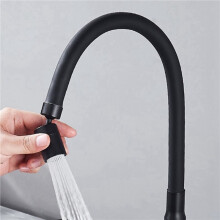 2X Kitchen Faucet Spray Filter Adjustable Rotary Splashback Tap Nozzle Bubbler Kitchen Sink Faucet Black A