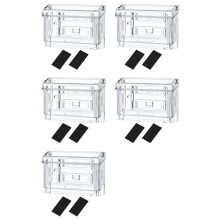 5X Outdoor Business Card Holder Wall Mount Acrylic Business Card Box Included Clear Holder Peel and Stick