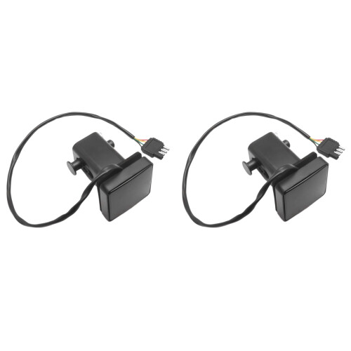 2X Luz de Freio Defumada de 15 LEDs de 2 Polegadas DRL Trailer Hitch Cover Encaixe Reboque e Transporte com Pino 12V