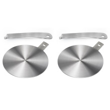 2X Adaptateur de Plaque à Induction pour Table de Cuisson en Verre, Diffuseur de Chaleur pour Cuisinière Électrique/à Gaz en Verre avec Poignée