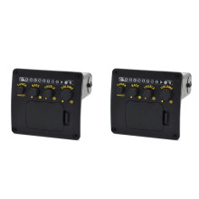 2X Professioneller Akustikgitarren-Preamp EQ Tuner Pickup Gitarren-Pickups Preamp Tuner Piezo Pickup Equalizer Gitarrenzubehör