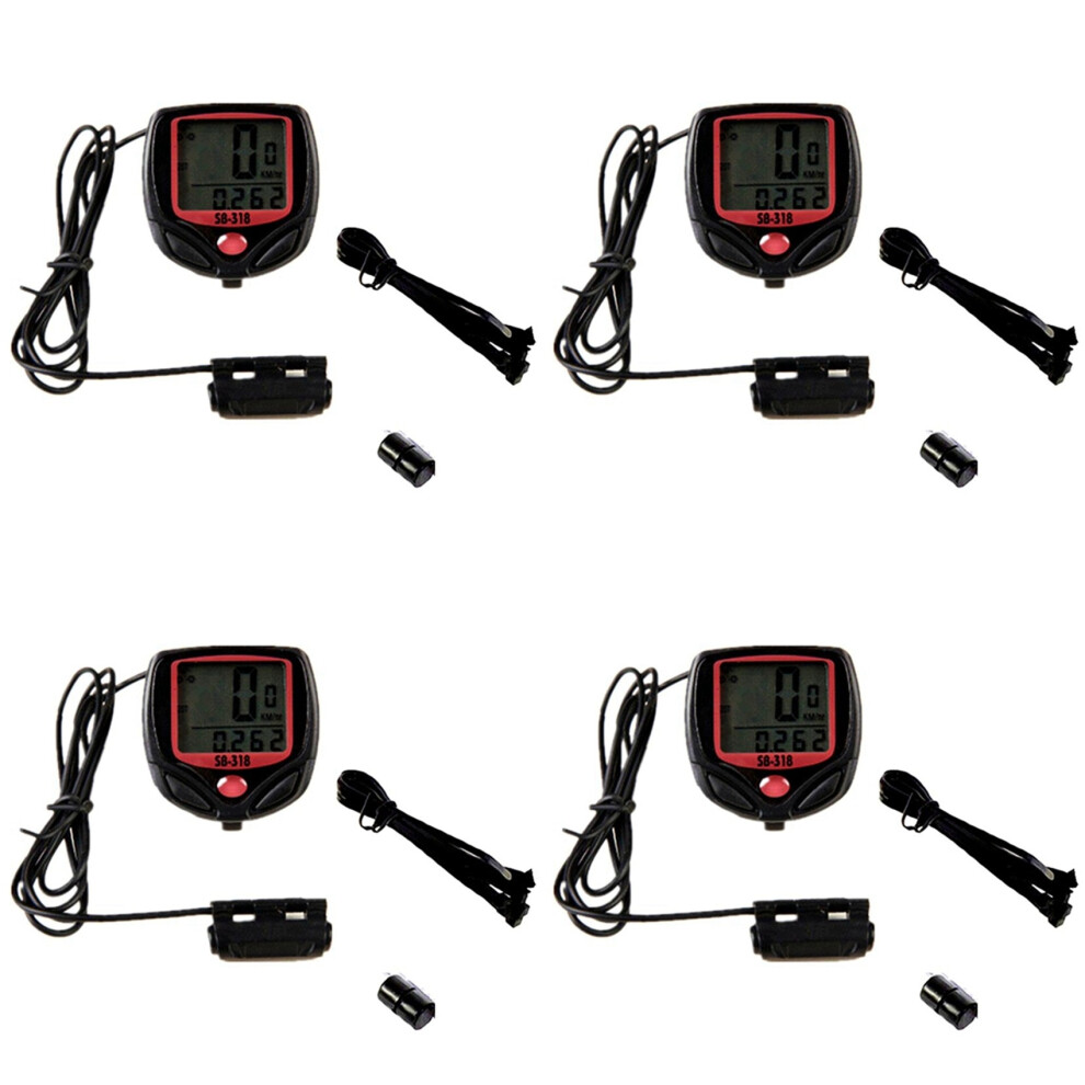 Photos - Cycle Computer 4X Waterproof Bike Computer Bicycle Meter Odometer Speedometer LCD Display Cycling Computer Velocimetro Wired Stopwatch
