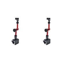 2pcs 10mm Dial Indicator Magnetic Stand Base Holder 0.8mm Dial Test Comparator for Equipment Calibration