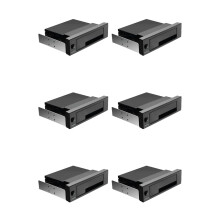 6 Stück 5, 25-Zoll--III-Festplatten-Backplane-Gehäuse mit Internem Schacht Ohne Schacht Hot-Swap-Wechselrahmen für 2, 5/3, 5-Zoll-Festplatten
