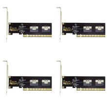 4X Carte D'Extension PCIe 4.0 X16 à 4 NVMe, Adaptateur de Carte Graphique PCI-E Gen4/3 SlimSAS 8I SFF8654